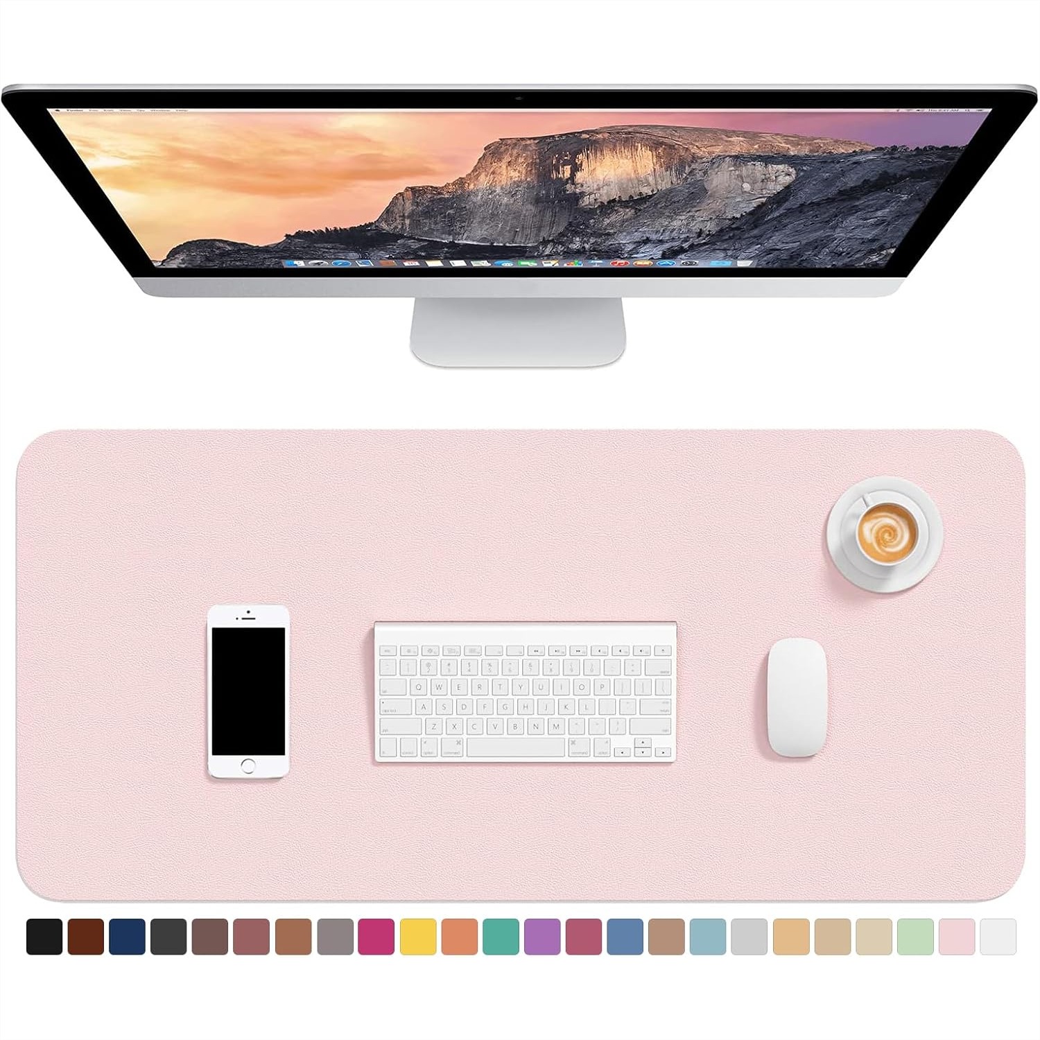 Leather Desk Pad - 30x14인치 PU 가죽 데스크 패드, 사무실