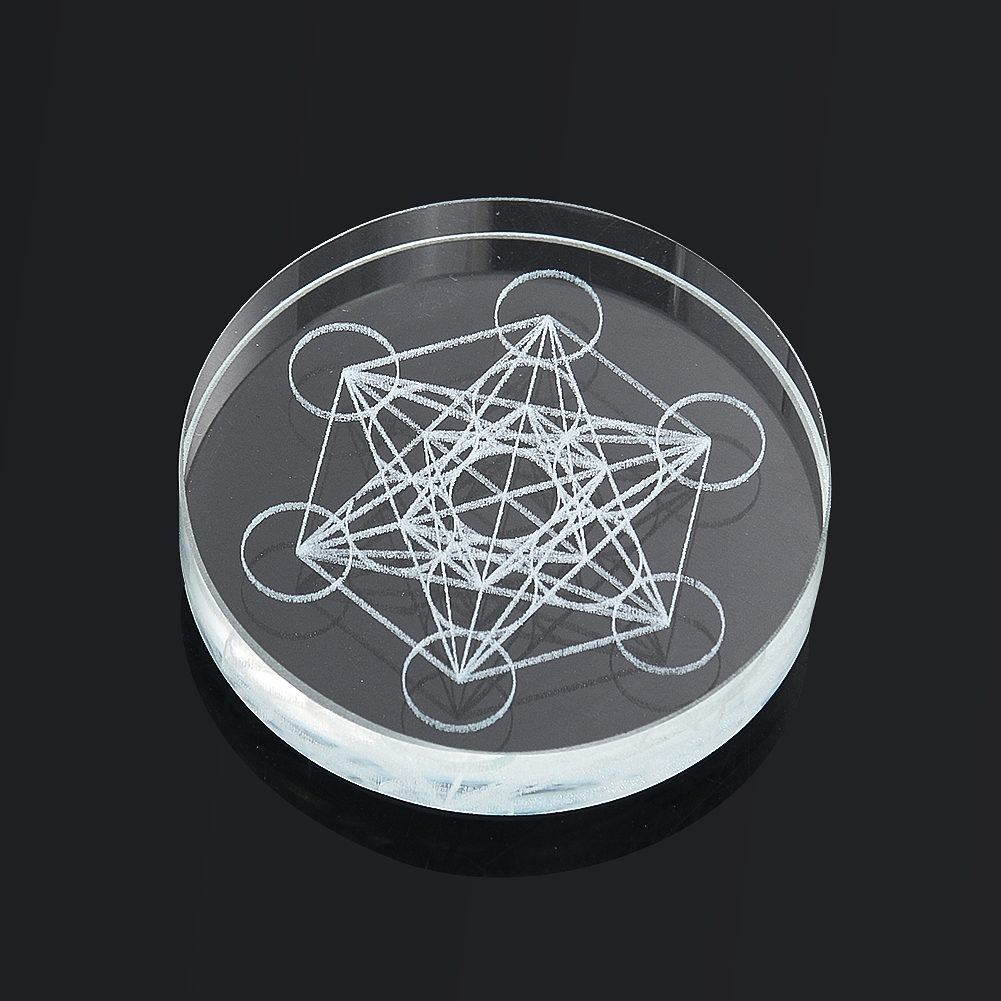 Paper Weight Crystal - Metatron 큐브 크리스탈 디스플레이 스탠드 기본