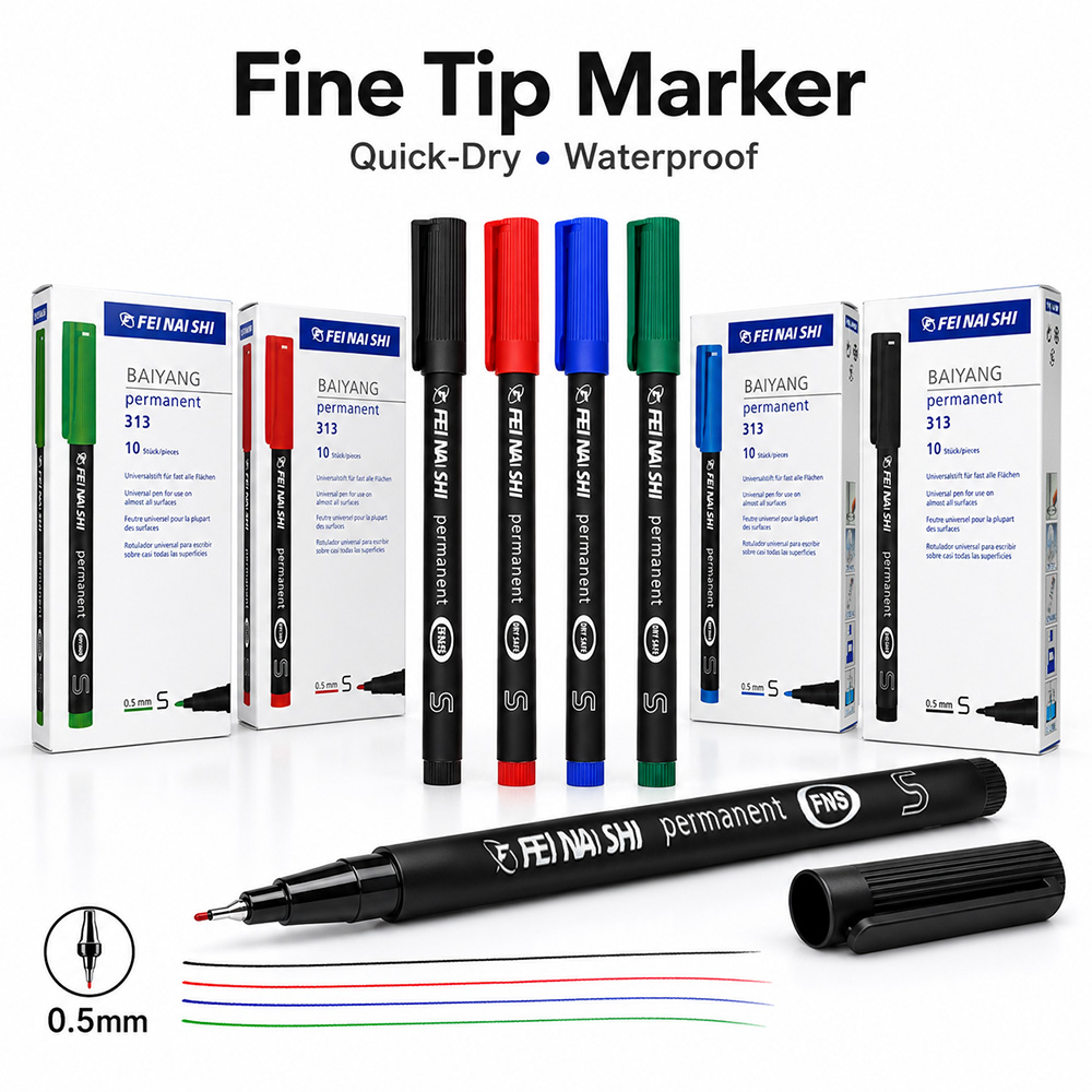 Correction Pen Fine - 4/12 Pcs 0.5mm 파인 팁 영구