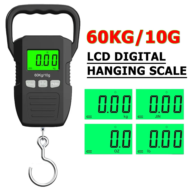 60kg/10g LCD 디지털 교수형 저울 전자 가중치 - Tape Dispenser Weighted 리뷰 및 가격