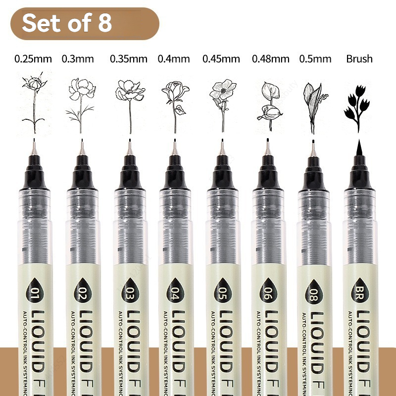 12 티브스 블랙 펜 파인 라인 스케칭 마커 다양한 팁 - Copic Marker Sketch 리뷰 및 가격