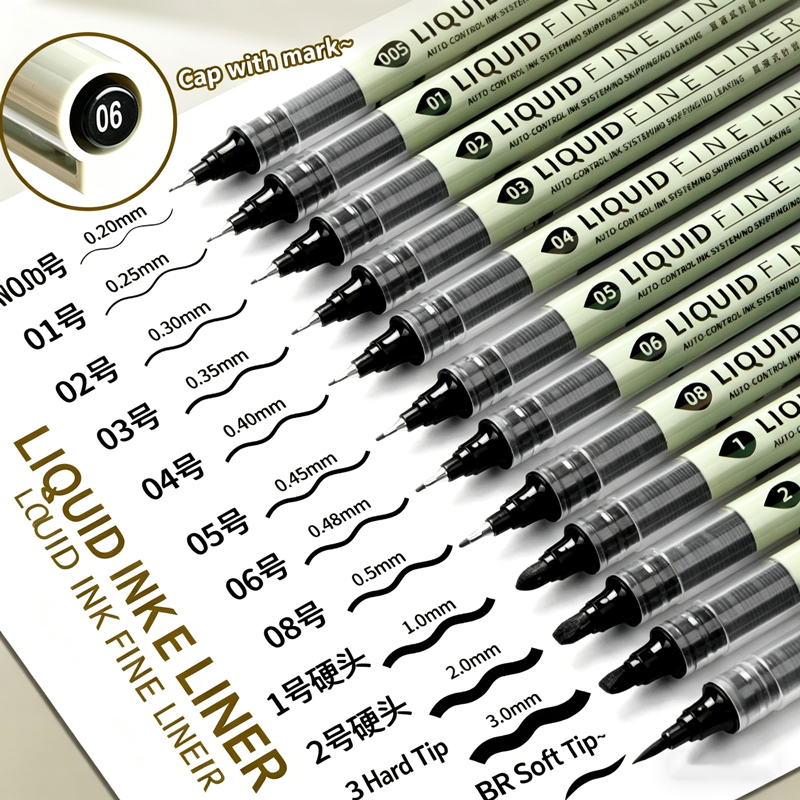 12 티브스 블랙 펜 파인 라인 스케칭 마커 다양한 팁 - Copic Marker Sketch 리뷰 및 가격
