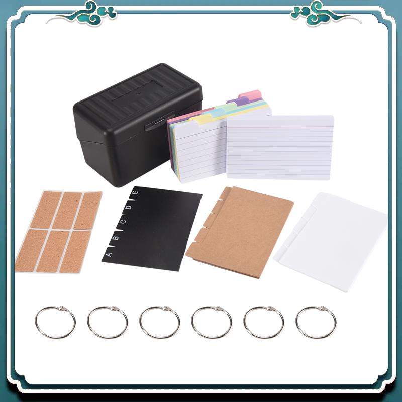 인덱스 카드 홀더 세트, 230개의 다양한 플래시 카드 - Card Index Box 리뷰 및 가격