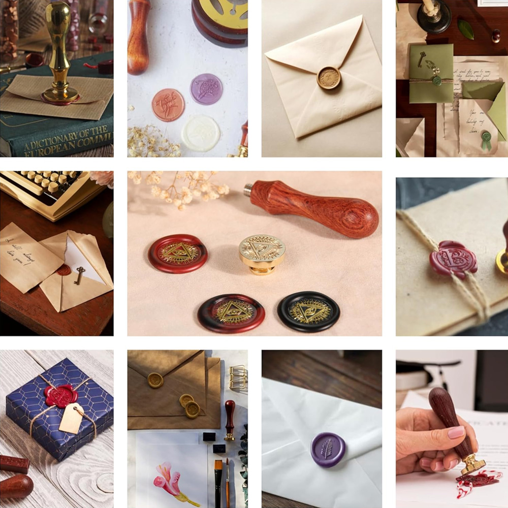 맞춤형 왁스 씰 스탬프, 디자인/로고/텍스트가 포함된  - Wax Seal Stamp Set 리뷰 및 가격
