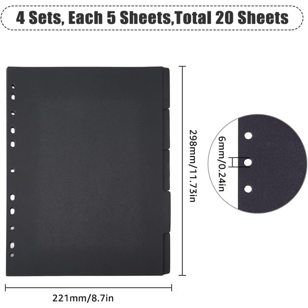 탭 포함 A4 노트북 인덱스 분배기, 5 탭 바인더 분 - Tab Divider A4 리뷰 및 가격