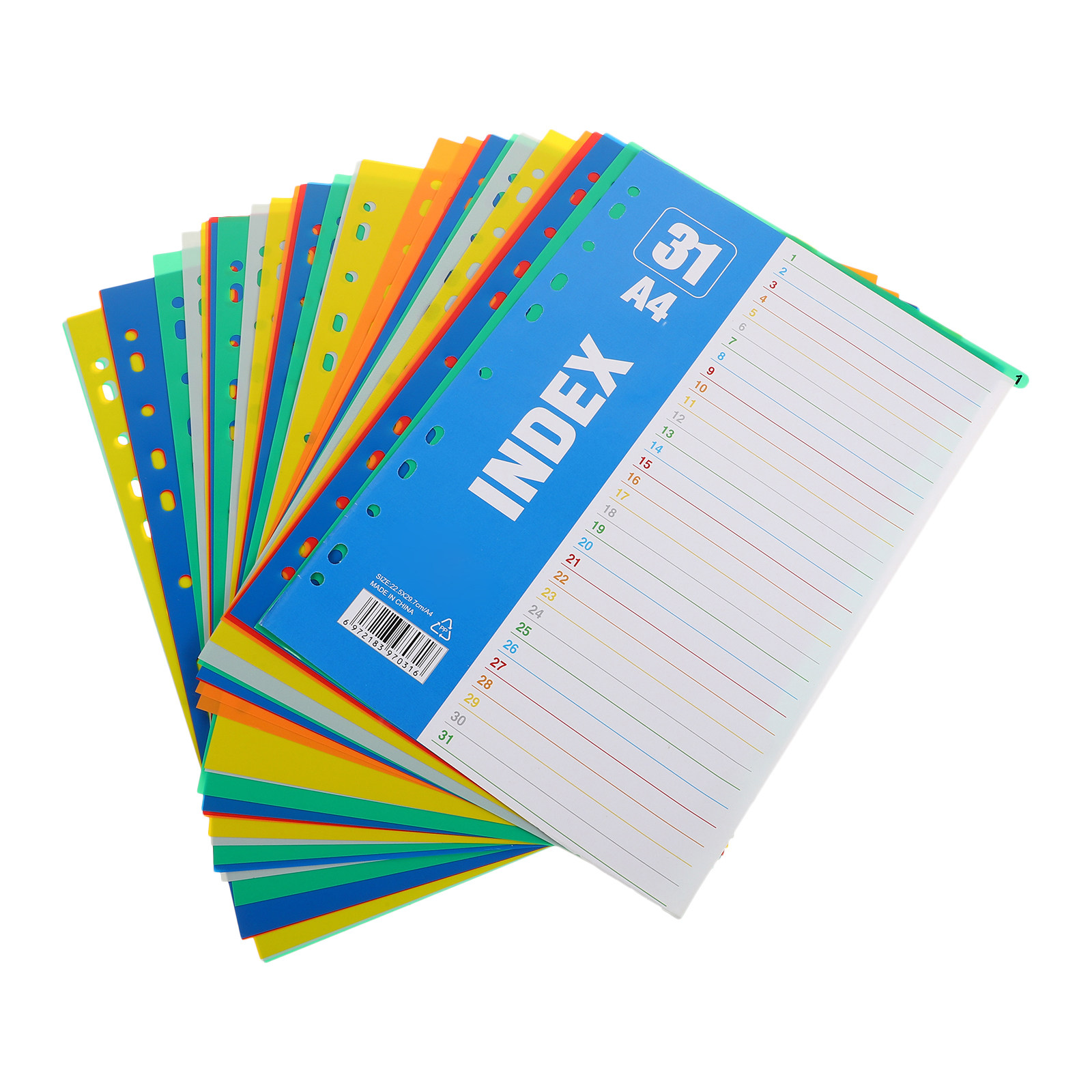 1세트 A4 11홀 플라스틱 인덱스 디바이더 1-31번 - Tab Divider A4 리뷰 및 가격