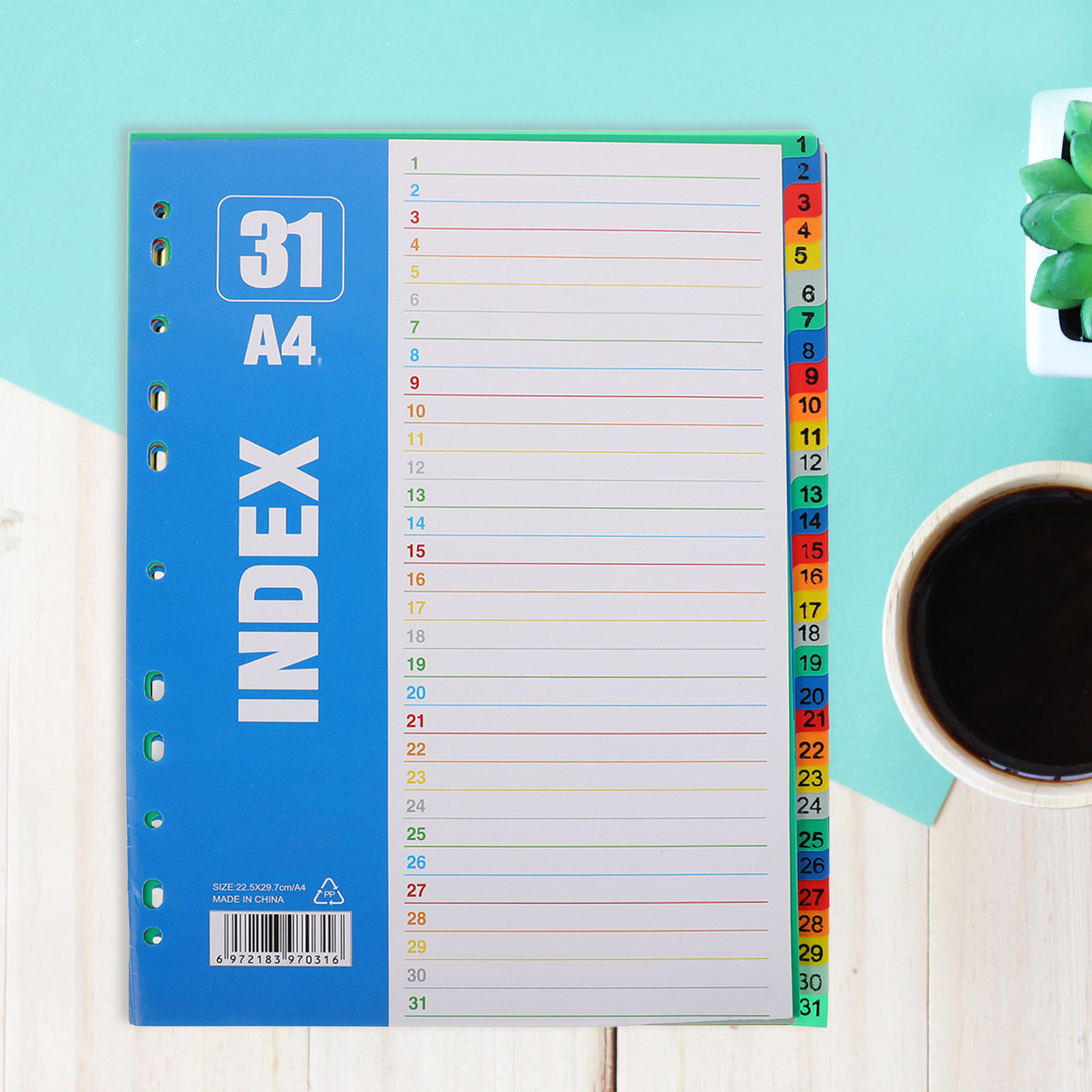 1세트 A4 11홀 플라스틱 인덱스 디바이더 1-31번 - Tab Divider A4 리뷰 및 가격