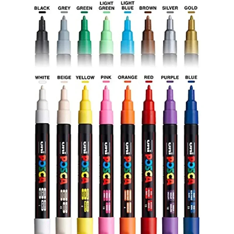 Uni Posca 아트 마커 세트 7/8/12/16 색 - Correction Pen Fine 리뷰 및 가격
