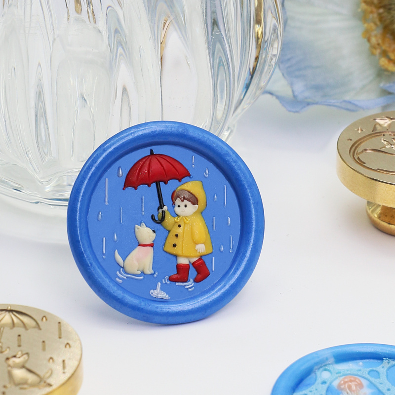 워터 플라워 릴리프 시리즈 왁스 씰 스탬프 웨이브 고래 - Wax Seal Stamp Set 리뷰 및 가격