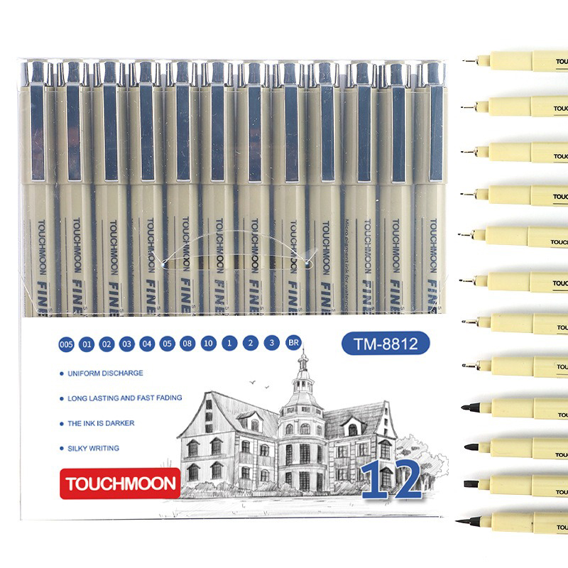 12팁 피그먼트 라이너 마이크론 잉크 마커 펜 만화 드 - Copic Marker Sketch 리뷰 및 가격
