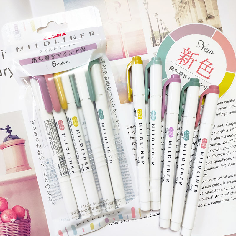 새로운 얼룩말 마일드 라이너 형광펜 마커, DIY, 핸 - Zebra Pen Mildliner 리뷰 및 가격