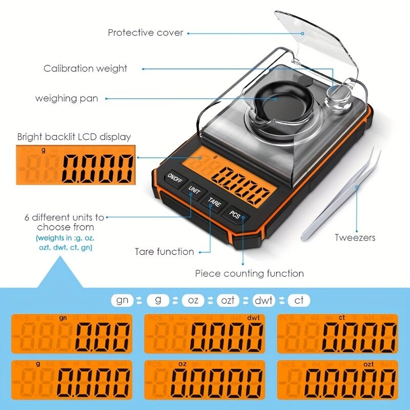 1pc 0.001g 전문 보석 규모 50g 전자 디스플 - Tape Dispenser Weighted 리뷰 및 가격