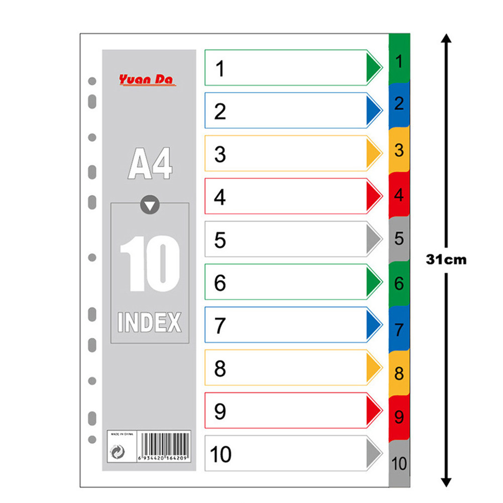 40Pcs A4 밝은 색상의 색상 인덱스 탭 디바이더  - Tab Divider A4 리뷰 및 가격