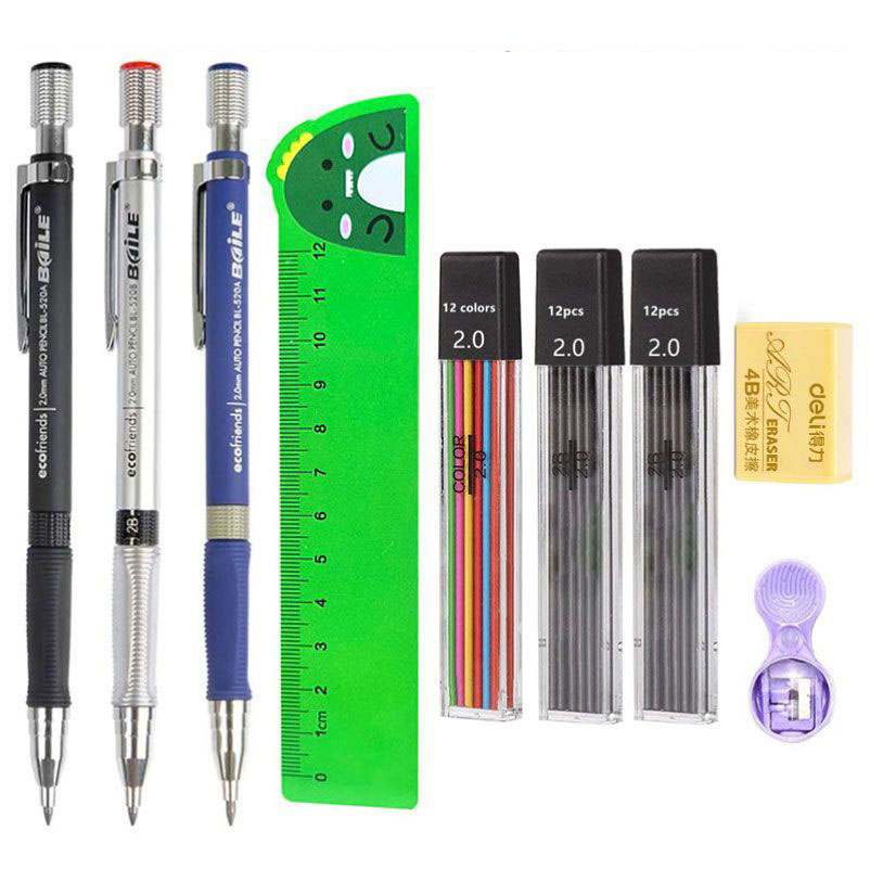 기계식 연필 세트 2.0mm 2B 검정/색상 리드 리필 - Staedtler Pencil Lumocolor 리뷰 및 가격