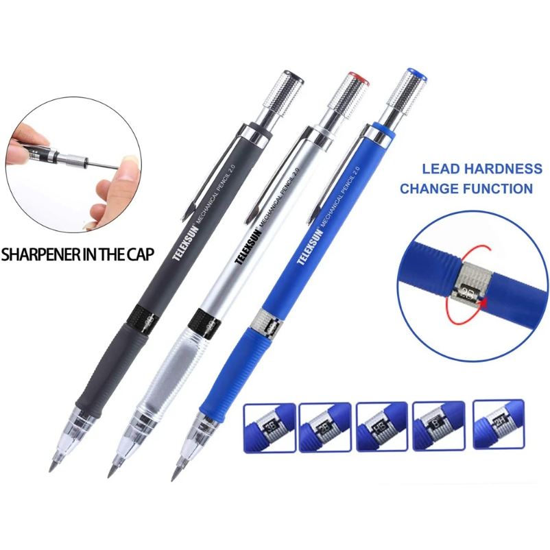 기계식 연필 세트 2.0mm 2B 검정/색상 리드 리필 - Staedtler Pencil Lumocolor 리뷰 및 가격