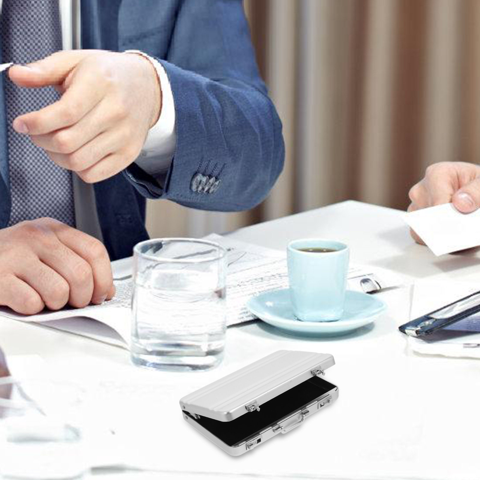 컴팩트한 알루미늄 합금 카드 홀더 박스, 얇고 견고한  - Card Index Box 리뷰 및 가격