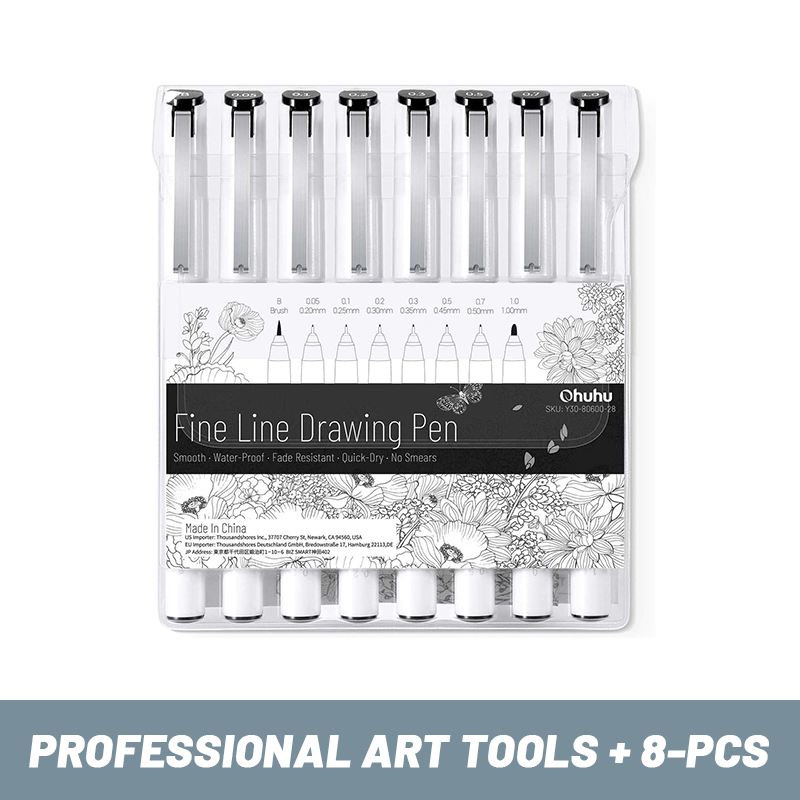 Ohuhu 마이크로 펜 Fineliner 드로잉 펜 8 - Correction Pen Fine 리뷰 및 가격