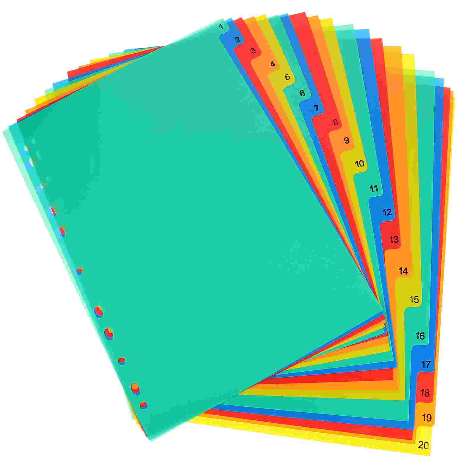 20 Pcs A4 분리 된 루스 리프 메모장 디바이더  - Tab Divider A4 리뷰 및 가격