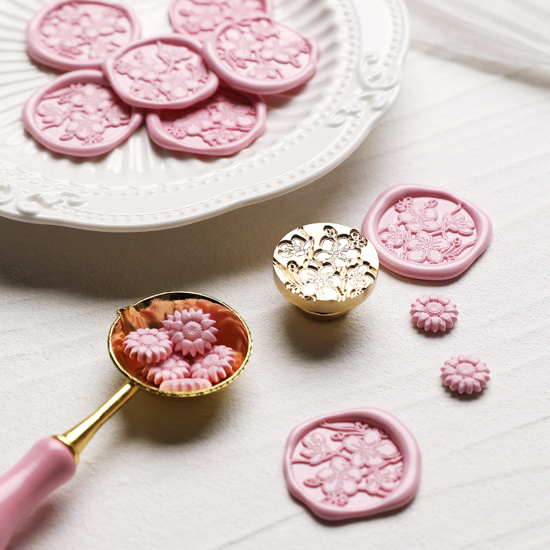 레트로 왁스 인감 스탬프 봄 꽃 사쿠라 씰링 스탬프 헤 - Wax Seal Stamp Set 리뷰 및 가격