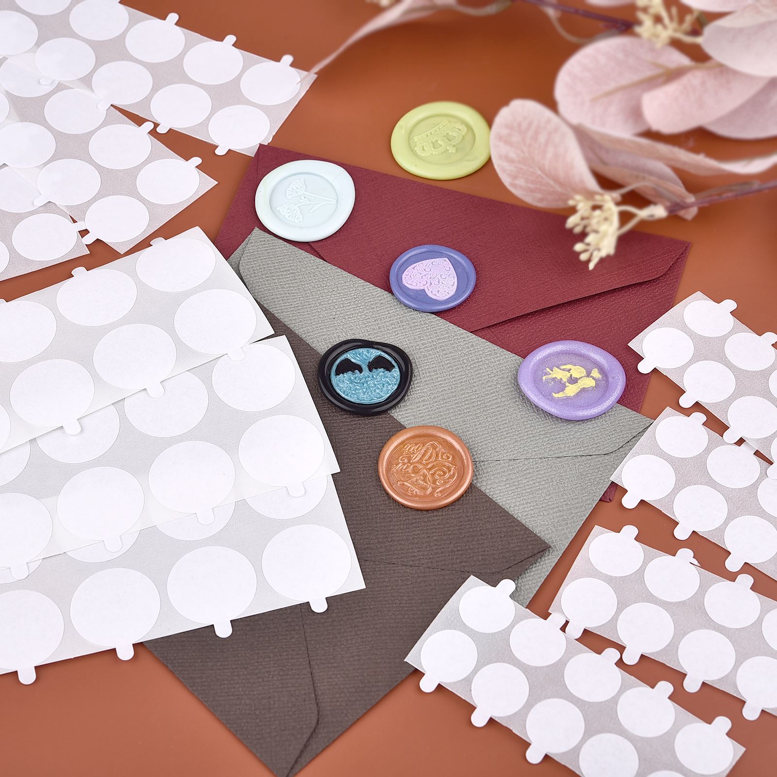 왁스 도장 스탬프 양면 접착 스티커, 원형 디스크 스탬 - Wax Seal Stamp Set 리뷰 및 가격