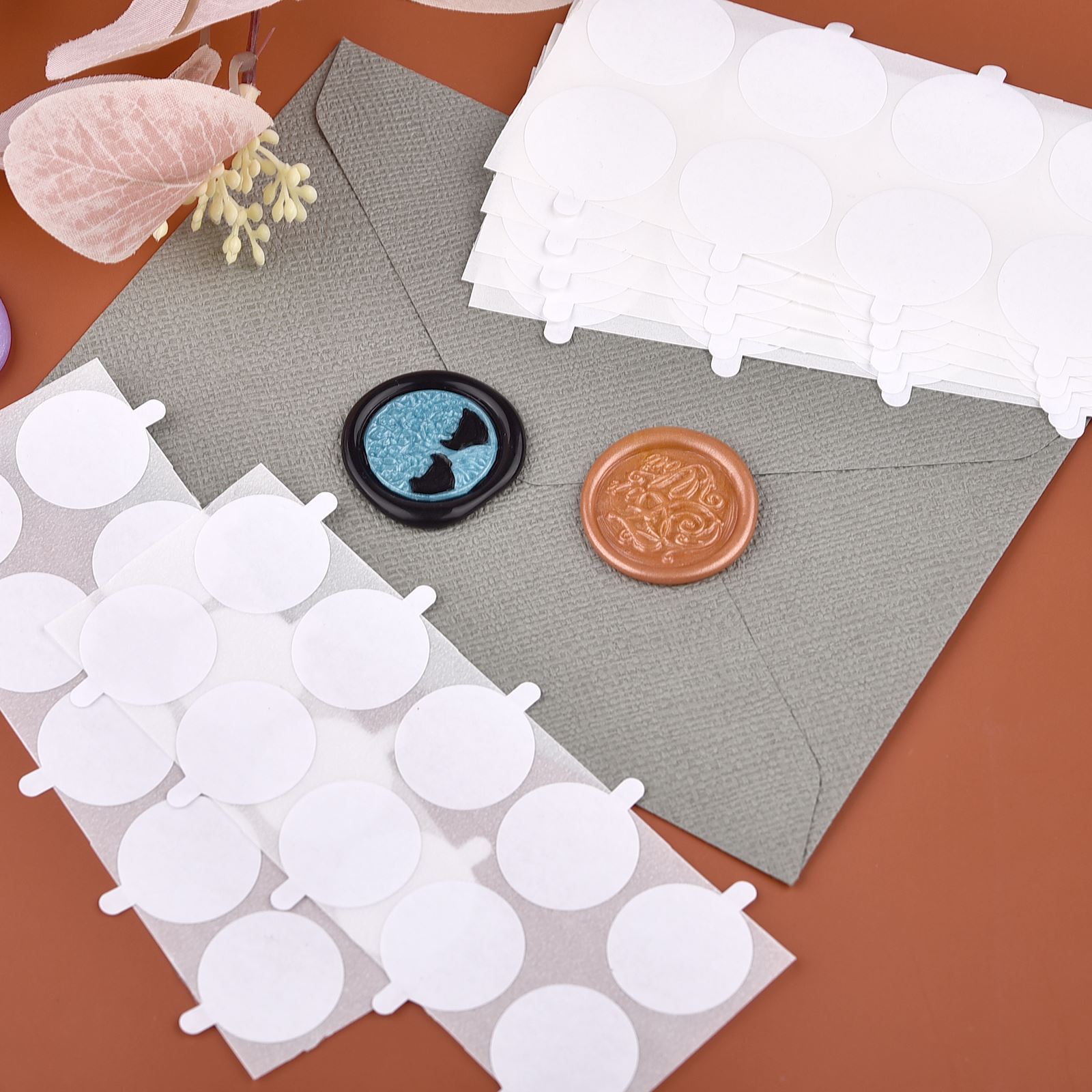왁스 도장 스탬프 양면 접착 스티커, 원형 디스크 스탬 - Wax Seal Stamp Set 리뷰 및 가격