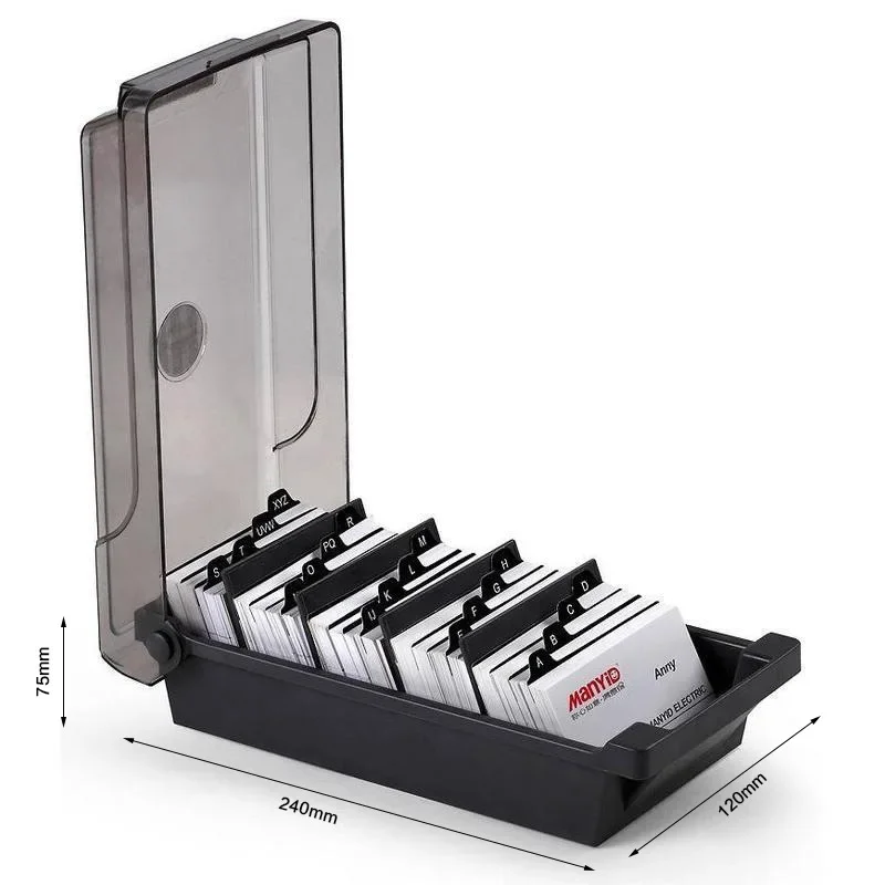 명함 홀더, 플라스틱 명함 정리함 보관함(칸막이 4개  - Card Index Box 리뷰 및 가격