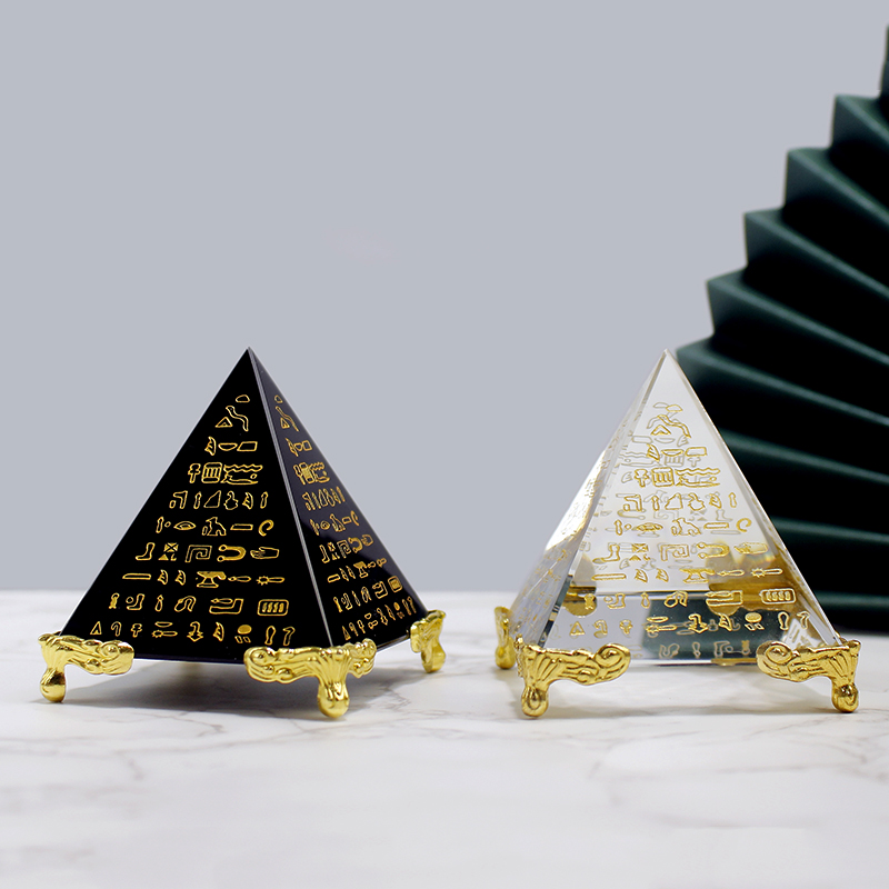 이집트 크리스탈 흑요석 피라미드 모델, 자연 에너지 치 - Paper Weight Crystal 리뷰 및 가격