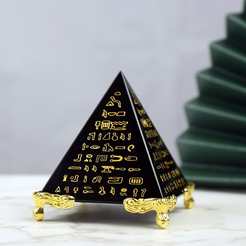 이집트 크리스탈 흑요석 피라미드 모델, 자연 에너지 치 - Paper Weight Crystal 리뷰 및 가격