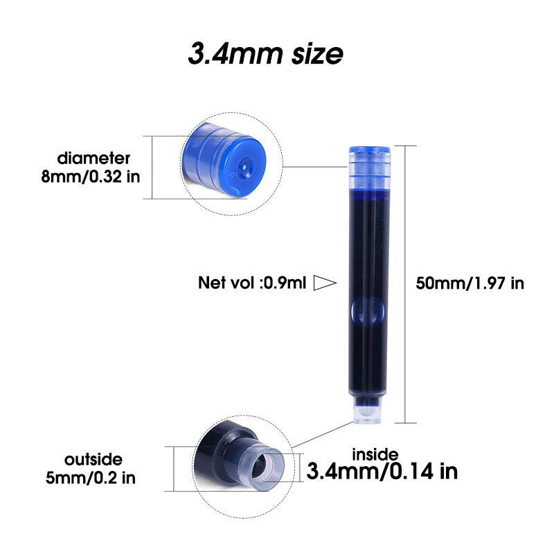 50pcs 만년필 잉크 카트리지 리필 병 4 색 일회용 - Fountain Pen Bottled Ink 리뷰 및 가격