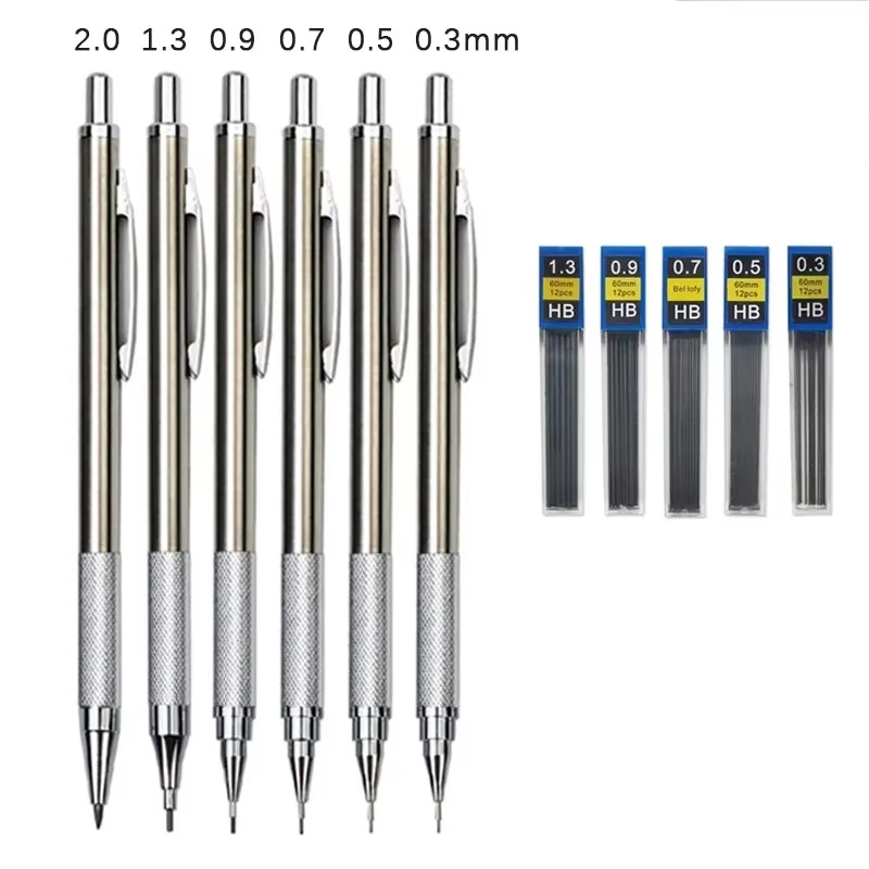 금속 기계식 연필 세트 0.3/0.5/0.7/0.9/1 - Mechanical Pencil 0.3 리뷰 및 가격